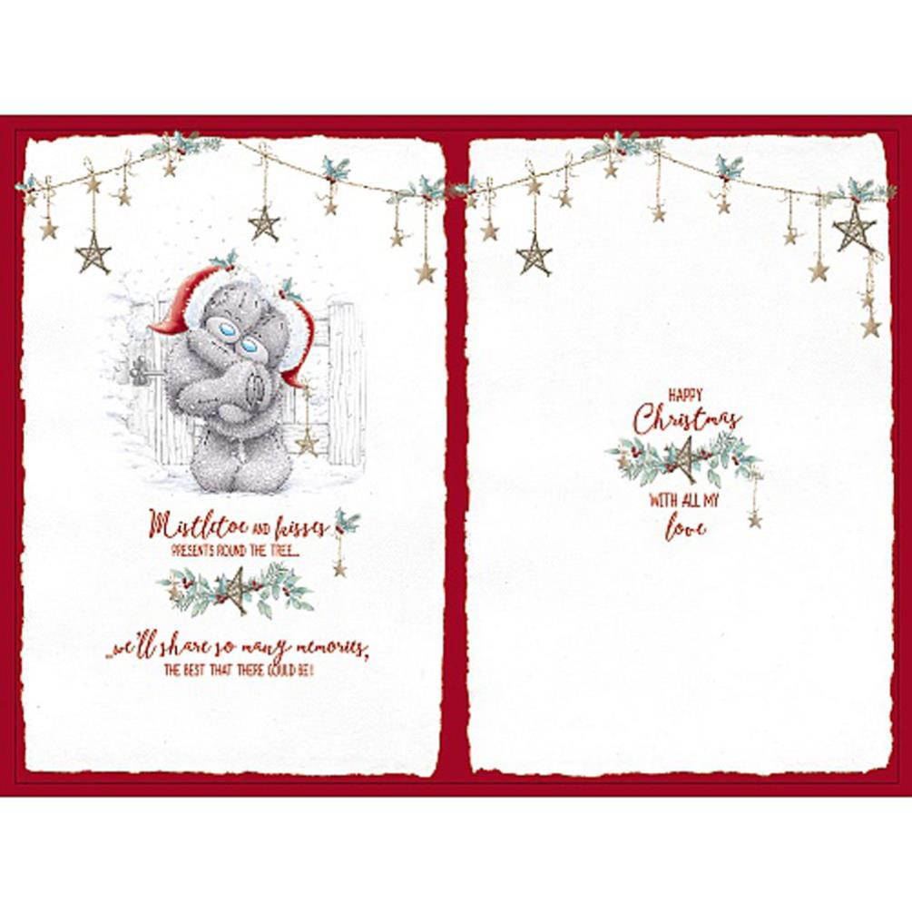 For My Fiancé Handmade Me to You Bear Christmas Card Extra Image 1